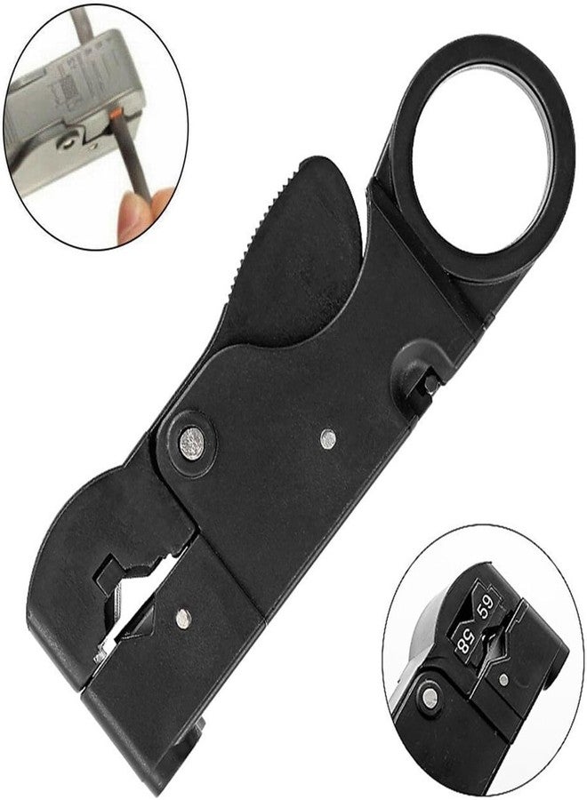 ام كي أداة قطع وتجريد الكابلات المحورية الدوارة MX، متوافقة مع كابلات RG-58 وRG-59 وRG-62 وRG-6-3. تتضمن المجموعة أدوات تجريد الكابلات المحورية، وأدوات تجريد الأسلاك، وأدوات تجعيد الكابلات المحورية. - Image 2